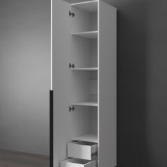 Шкаф Linnea MHR-1-4 2050х400х510 (Белый-М 11.1.1) | фото 6